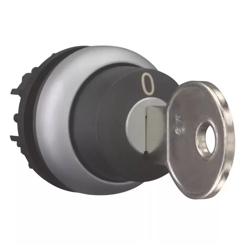 Eaton M22-WS-MS5 Comutador rotativo com chave, 3 posições, retenção, Ronis MS5, preto 111792