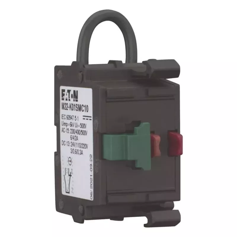 Eaton M22-K01SM Elemento de contacto, 1 NF, montagem frontal, terminais de parafuso 121472