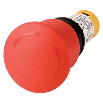 Eaton C22-PVT45P-K02 Botão de emergência, desbloqueio rotativo, 2 NF, cabeça de cogumelo 45 mm, IP66/IP67/IP69 121611