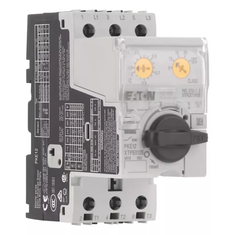 Eaton PKE12/XTU-1,2 disjuntor de proteção de motor, 3 polos, 0,3-1,2 A 121731