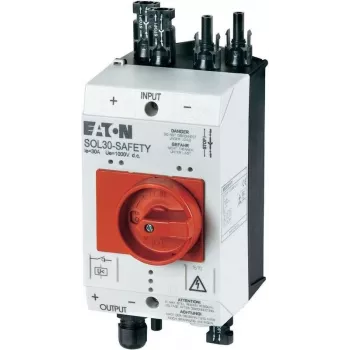 Eaton SOL30-SAFETY/2MC4-U Interruptor de segurança para bombeiros PV, 30 A, 1000 V DC, 4 polos, 1 NA + 1 NF 144122