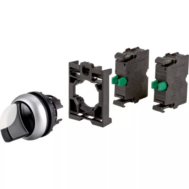 Eaton M22 Interruptor de chave, 2 posições, retenção, 2 contactos NA, preto 110922