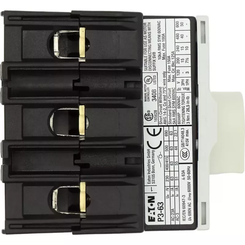 Eaton P3-63/M4/SVB interruptor principal, interruptor de cames 172784