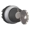 Eaton M22-WRS-MS5 comutador rotativo com chave, 3 posições, retorno por mola, preto/prateado 111785