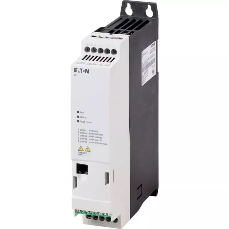 Eaton DE1-127D0FN-N20N arrancador de velocidade variável, 200-240 V, 50/60 Hz, IP20, preto/branco 174331