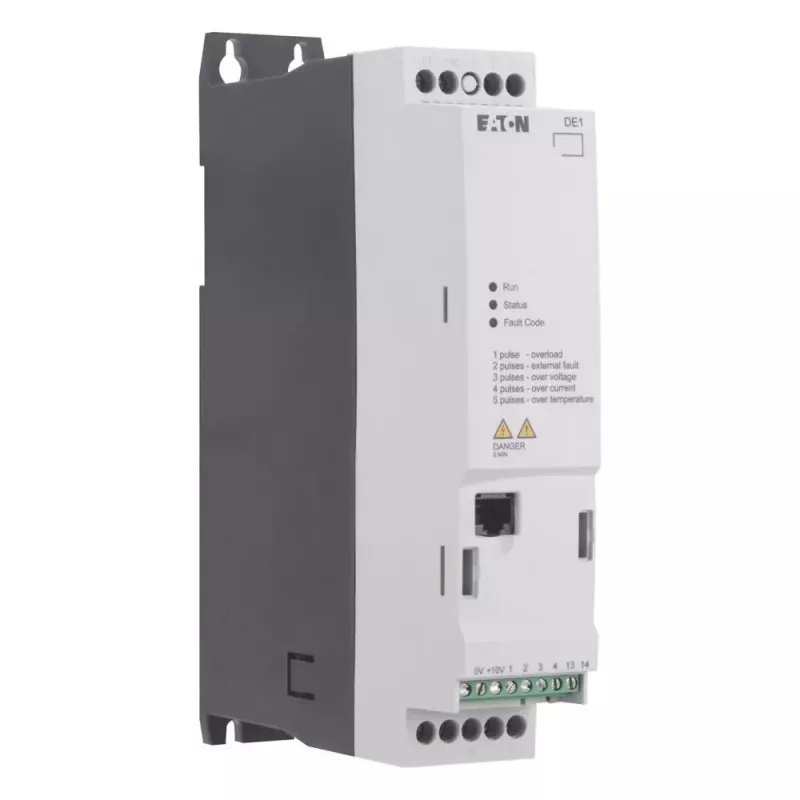 Eaton DE1-127D0FN-N20N arrancador de velocidade variável, 200-240 V, 50/60 Hz, IP20, preto/branco 174331