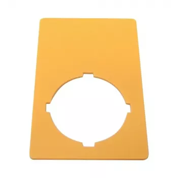 Eaton M22-XZK1-D99 placa de PARAGEM DE EMERGÊNCIA, amarelo, 90x90mm, PARAGEM DE EMERGÊNCIA 121089