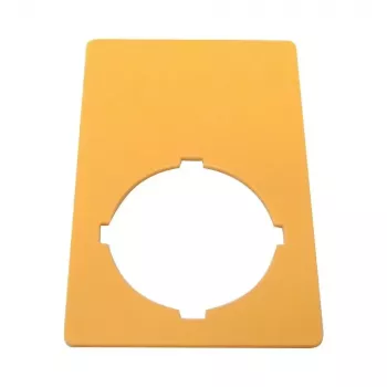 Eaton M22-XZK1-D99 placa de PARAGEM DE EMERGÊNCIA, amarelo, 90x90mm, PARAGEM DE EMERGÊNCIA 121089