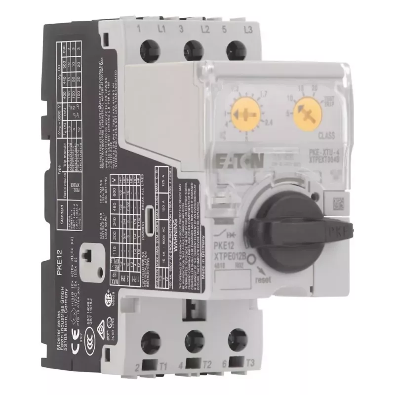 Eaton PKE12/XTU-4 disjuntor de proteção de motor, 3 polos, 0,3-12 A, 690 V AC 121732