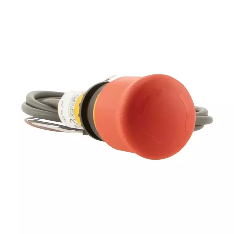 Eaton C22-PVT-K02-P62 botão de paragem de emergência, 24 V AC/DC, 4 A, 2 NC, desbloqueio por rotação, cabeça de cogumelo vermelha, IP69K 185176