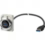 Eaton M30C-FUSB-60 tomada USB 3.0 Type-A de encastrar com cabo de 1,5 m, anel frontal metálico Y7-187084