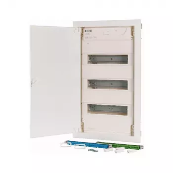 Eaton KLV-36HWP-F Quadro de distribuição de montagem à superfície, 3 filas, 36 módulos, porta transparente, branco 178810