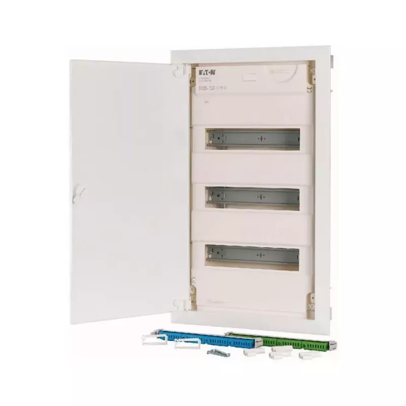 Eaton KLV-36HWP-F Quadro de distribuição de montagem à superfície, 3 filas, 36 módulos, porta transparente, branco 178810