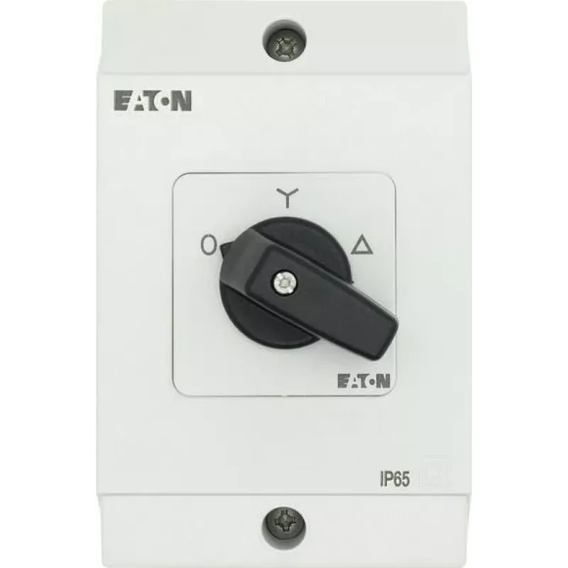 Eaton Interruptor basculante ON-OFF T0-4-8410/I1 3 polos, 20 A, montagem frontal, preto/branco 207140