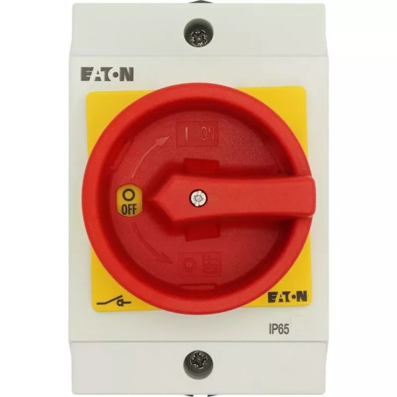 Eaton T0-1-8200/I1/SVB interruptor de alavanca unipolar, vermelho / branco / amarelo 207145