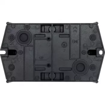 Eaton T0-2-1/I1/SVB-SW Interruptor de cames LIGAR-DESLIGAR bipolar 20A, montagem frontal, IP65, preto 207148