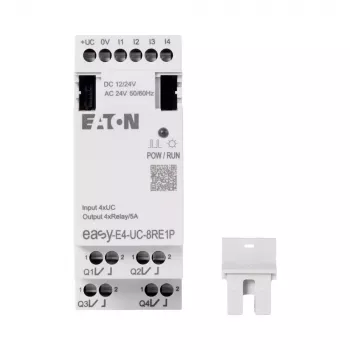 Eaton EASY-E4-UC-8RE1P Módulo de expansão, 8 saídas de relé, 12/24 V DC, 24 V AC, calha DIN 197510