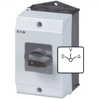 Eaton T3-4-8410/I2 Interruptor principal tripolar 63 A 690 V AC LIGAR-DESLIGAR montagem em quadro preto/branco 207195