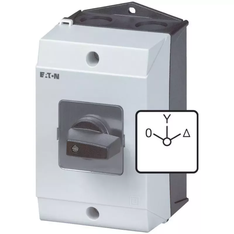 Eaton T3-4-8410/I2 interruptor de alavanca tripolar, preto/branco, 207195