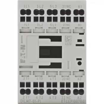 EATON DILM7-01(24VDC) Contator de potência 3 polos 400V 3kW 1NC 24VDC 199228