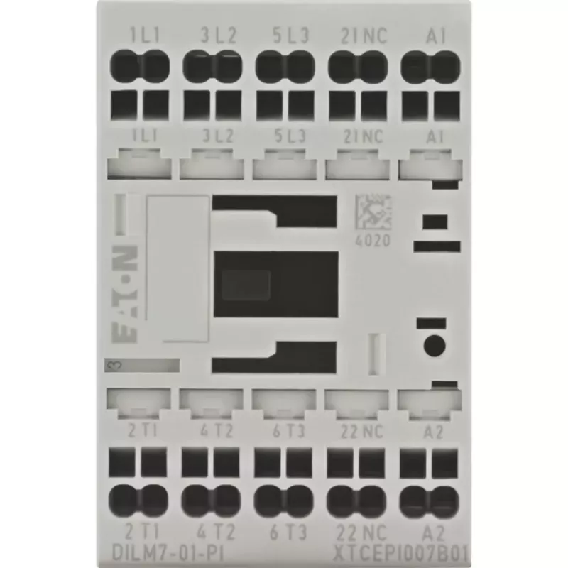 EATON DILM7-01(24VDC) Contator de potência 3 polos 400V 3kW 1NC 24VDC 199228