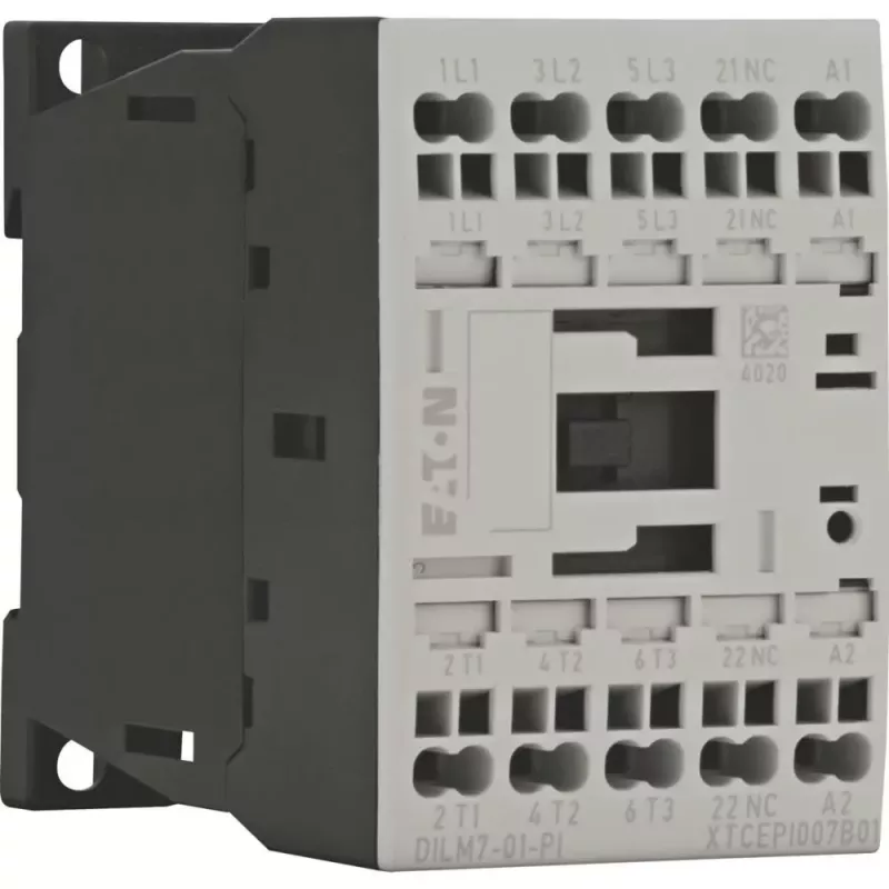 EATON DILM7-01(24VDC) Contator de potência 3 polos 400V 3kW 1NC 24VDC 199228