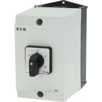 Eaton 207537 Interruptor rotativo 3 polos, 20 A, 690 V, montagem frontal, preto/branco