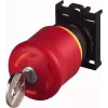 Eaton M22-PVS/K01 botão de paragem de emergência, desbloqueio por chave, 1 NC, montagem frontal 216514