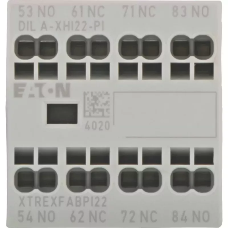 Eaton DILA-XHI22-PI Bloco de contacto auxiliar, 2NO+2NC, 4A, montagem frontal 199319