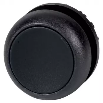 Eaton M22S-D-S Atuador de botão de pressão, saliente, preto, anel frontal de plástico, 22,5 mm 216591S