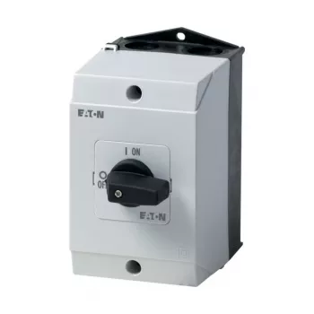 Eaton T0-1-8200/I1 Interruptor rotativo, 1 polo, 20A, 690V, LIGAR-DESLIGAR, preto/branco 207074