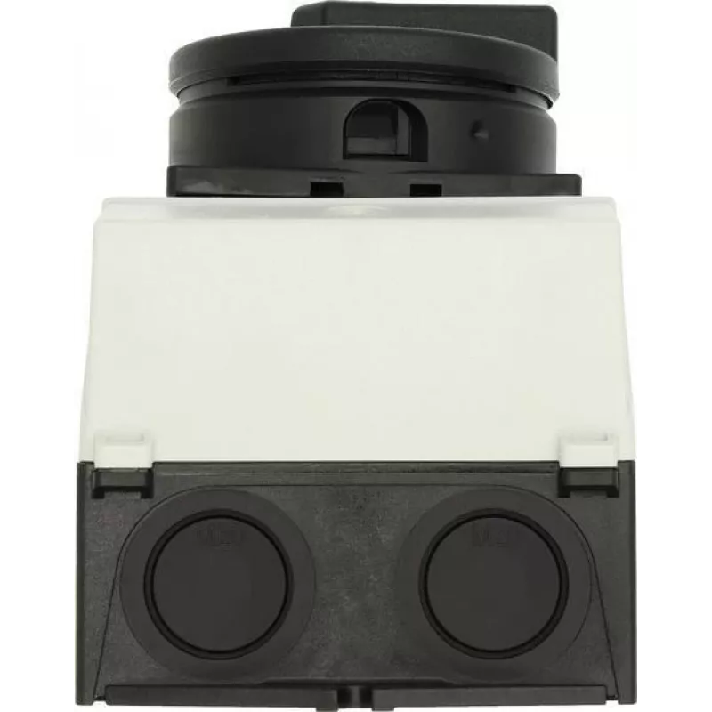 Eaton T0-1-102/I1/SVB-SW Interruptor principal 2 polos, 20 A, 690 V AC, manípulo preto, painel frontal branco 207144