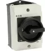 Eaton T0-1-102/I1/SVB-SW Interruptor principal 2 polos, 20 A, 690 V AC, manípulo preto, painel frontal branco 207144
