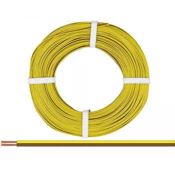 Donau Elektronik 218-38-25 Fio flexível 2 x 0,14 mm² Castanho, Amarelo 25 m