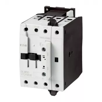 Eaton DILMP63 Contator de potência, 3 polos, 63 A, bobina 230 V AC 50 Hz / 240 V AC 60 Hz, 1 NA + 1 NF, IP00 109855