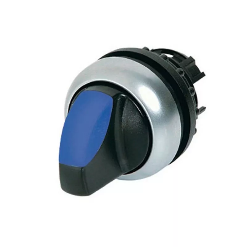 Eaton M22-WRLK-B Acionador de interruptor rotativo iluminado, botão rotativo, 2 posições, com retenção, Preto