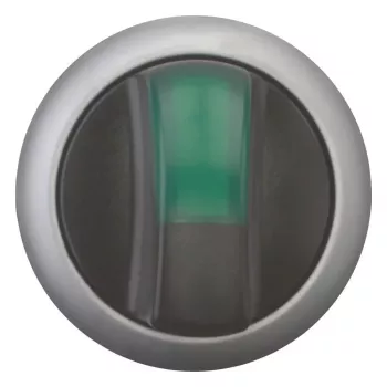 Eaton M22-WLK3-G Interruptor rotativo, 3 posições, com retenção, alavanca verde, aro titânio, 22,5 mm 216837