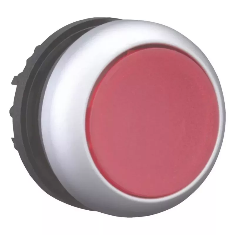 Eaton M22-DRL-R interruptor de botão de pressão, preto/metálico/vermelho 216946