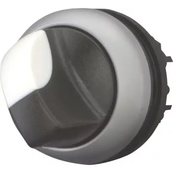 Eaton M22-WKV Interruptor rotativo, 2 posições com retenção, Preto/Cinzento, IP66, montagem 22,5 mm 216874