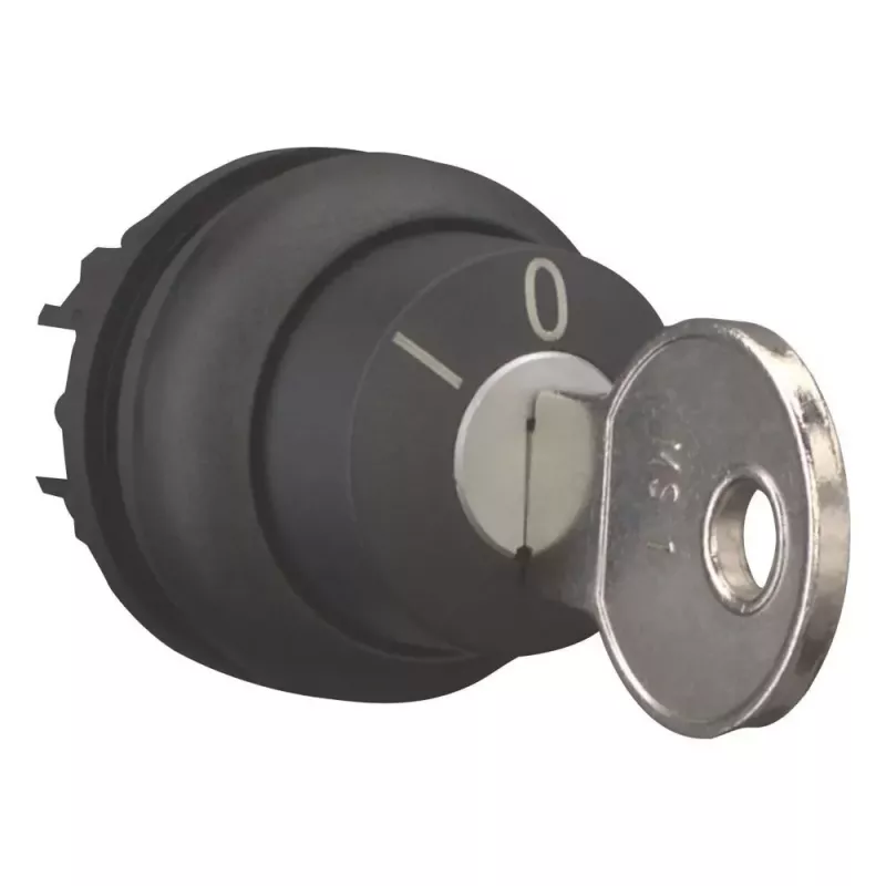 Eaton M22S-WRS3 Interruptor rotativo acionado por chave, 3 posições, com retenção, Preto 216901