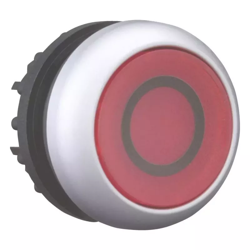 Eaton M22-DL-R-X0 interruptor de botão de pressão, preto/metálico/vermelho 216936