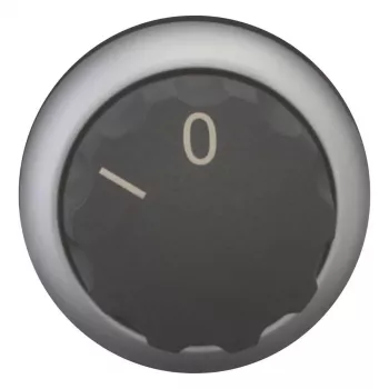 Eaton M22-W Atuador de interruptor rotativo, 3 posições, retenção, preto, anel frontal de plástico, montagem 22,5 mm