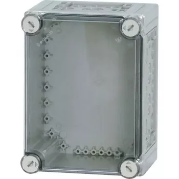Eaton CI23E-125 Caixa de policarbonato, 300x200x125 mm, cinzento, IP65, pré-cortes métricos 019570