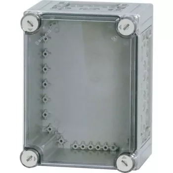 Eaton CI23E-125 Caixa de policarbonato, 300x200x125 mm, cinzento, IP65, pré-cortes métricos 019570