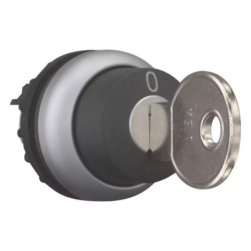 Eaton M22-WRS-A1 seletor acionado por chave, preto/prateado