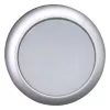 Eaton M22-DRL-W atuador de botão de pressão iluminado, plano, com retenção, preto/metálico/branco