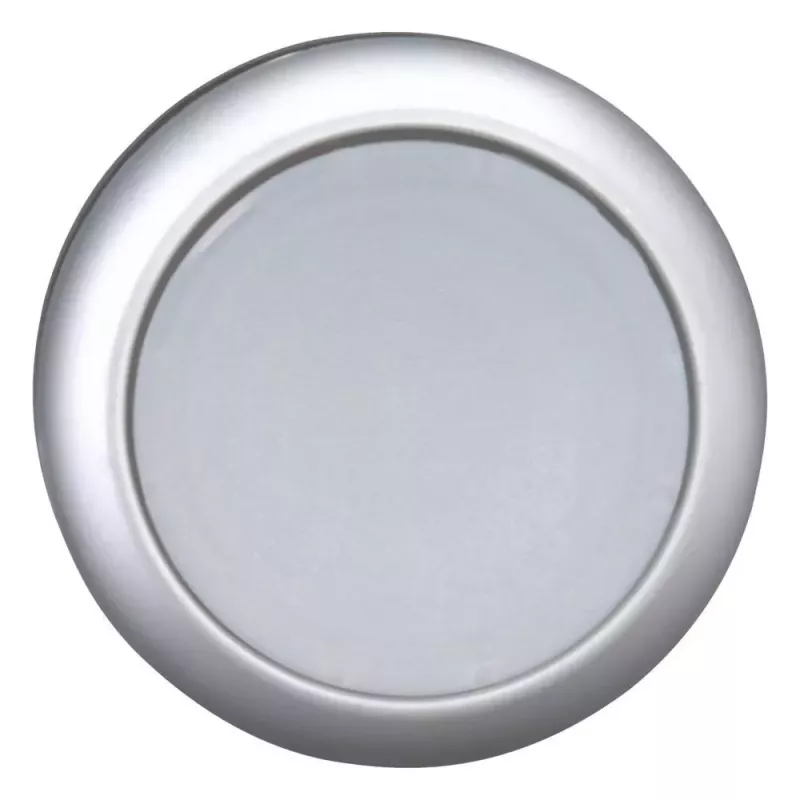 Eaton M22-DRL-W atuador de botão de pressão iluminado, plano, com retenção, preto/metálico/branco