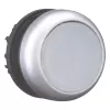 Eaton M22-DRL-W atuador de botão de pressão iluminado, plano, com retenção, preto/metálico/branco