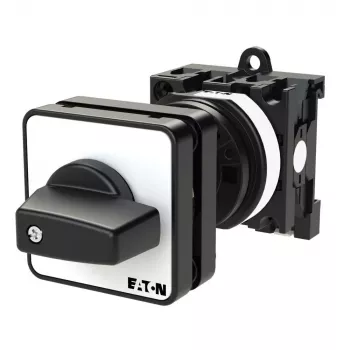 Eaton T0-1-15431/Z Interruptor rotativo 1 polo 20A 690V AC montagem encastrada preto/branco 029364