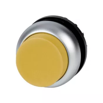 Eaton M22-DLH-Y Atuador de botão de pressão iluminado, saliente, amarelo, liso 216971